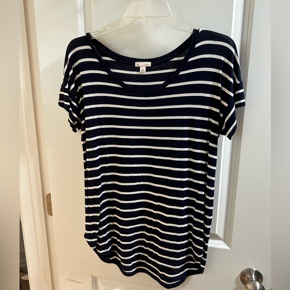 Navy and white striped Gap top